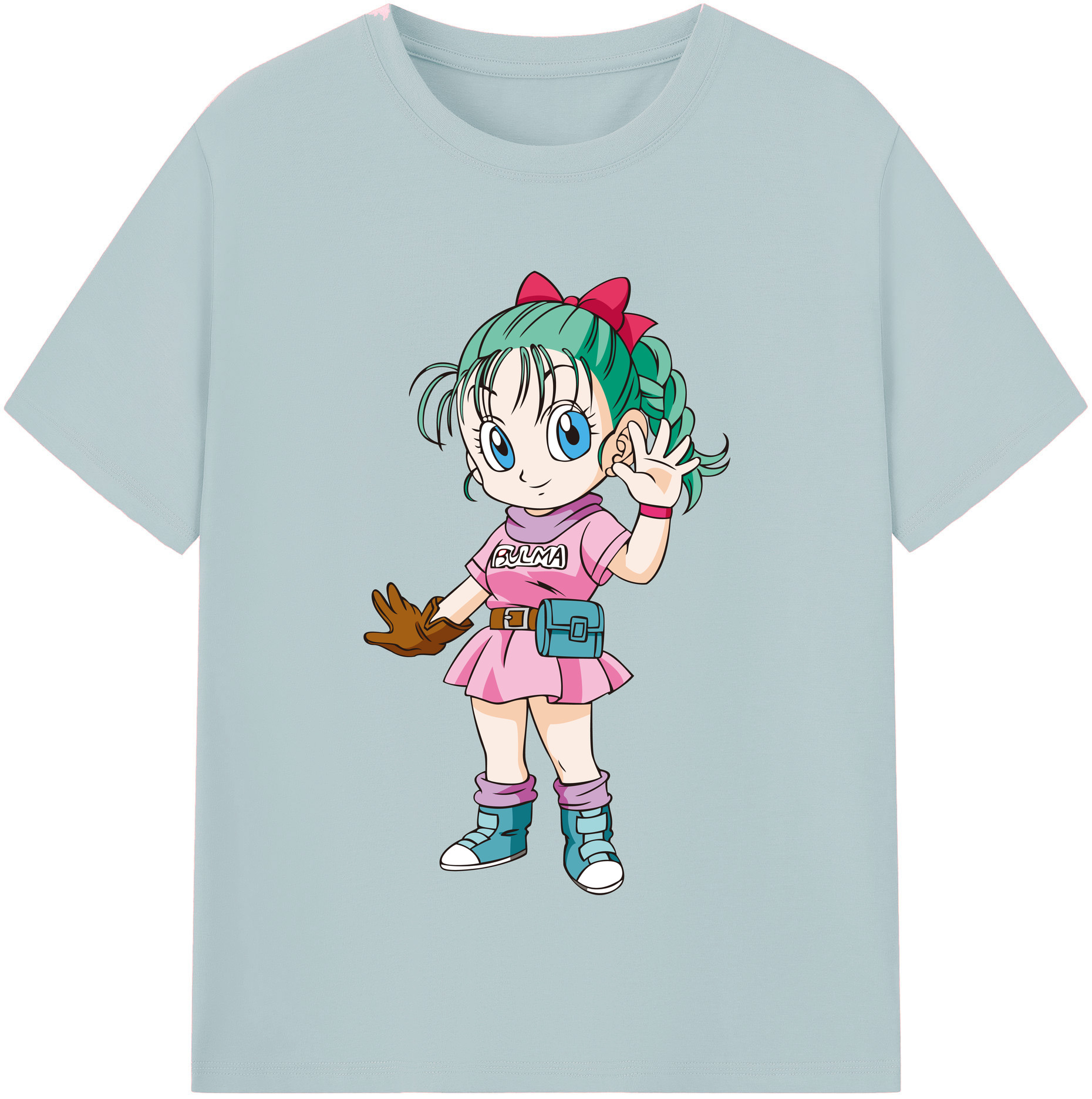（画像用） ドラゴンボール ブルマ DRAGON BALL Bulma 綿100％半袖Tシャツ（フロントプリント）